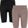 Hummel Hmlte Maja 2-Pack Mw C Tight Shorts - black/driftwood