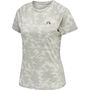 newline Women Running T-Shirt S/S - oyster mushroom aop