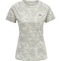 newline Women Running T-Shirt S/S - oyster mushroom aop
