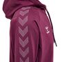 Hummel Hmlmove Grid Cotton Zip Hoodie - grape wine