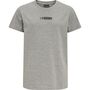Hummel Hmloffgrid Tee S/S Kids - grey melange/forged iron