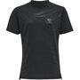 Hummel Hmlongrid Poly Tee S/S Kids - jet black/forged iron