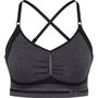 Hummel Hmlmt Lulu Seamless Scrunch Bra - black melange