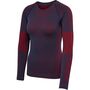 Hummel Hmlmt Aly Seamless T-Shirt L/S - insignia blue/cabernet melange