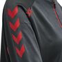 Hummel Hmlaction Poly Half Zip Sweat Woman - ebony/flame scarlet