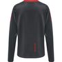 Hummel Hmlaction Poly Half Zip Sweat Woman - ebony/flame scarlet