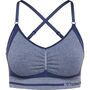 Hummel hmlMT LULU SEAMLESS SCRUNCH BRA - insignia blue melange