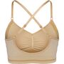 Hummel hmlMT LULU SEAMLESS SCRUNCH BRA - curds & whey melange