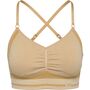 Hummel hmlMT LULU SEAMLESS SCRUNCH BRA - curds & whey melange