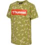 Hummel hmlRUSH AOP T-SHIRT S/S - green olive