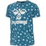 Hummel hmlDREAM AOP T-SHIRT S/S - blue coral