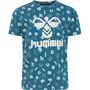 Hummel hmlDREAM AOP T-SHIRT S/S - blue coral