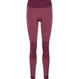 Hummel hmlCLEA SEAMLESS MID WAIST TIGHTS - grape wine/crushed berry mel