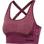 Hummel hmlCLEA SEAMLESS SPORTS TOP - grape wine/crushed berry mel
