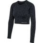 Hummel hmlMT PI SEAMLESS CROP T-SHIRT L/S - black