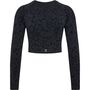 Hummel hmlMT PI SEAMLESS CROP T-SHIRT L/S - black