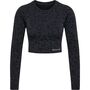 Hummel hmlMT PI SEAMLESS CROP T-SHIRT L/S - black