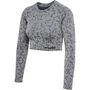 Hummel hmlMT PI SEAMLESS CROP T-SHIRT L/S - sharkskin