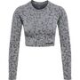 Hummel hmlMT PI SEAMLESS CROP T-SHIRT L/S - sharkskin