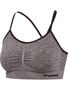 Hummel hmlCI SEAMLESS SCRUNCH SPORTS BRA - chocolate plum melange