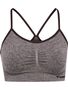 Hummel hmlCI SEAMLESS SCRUNCH SPORTS BRA - chocolate plum melange
