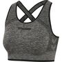 Hummel hmlMT UNA SEAMLESS SPORTS TOP - black melange