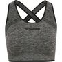 Hummel hmlMT UNA SEAMLESS SPORTS TOP - black melange