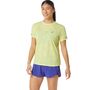 Asics Metarun Pattern Ss Top - glow yellow