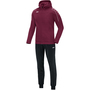 Jako Trainingsanzug Polyester Classico mit Kapuze  - maroon 