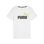 Puma Ess   2 Col Logo Tee B - puma white-lime sheen