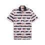 Puma Pique Garden Polo - deep navy-melon punch