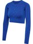Hummel Hmlmt Leo Seamless Crop T-Shirt L/S - olympian blue/sodalite blue me