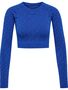 Hummel Hmlmt Leo Seamless Crop T-Shirt L/S - olympian blue/sodalite blue me