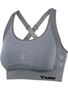 Hummel Hmlmt Shine Seamless Sports Bra - quiet shade/sharkskin melange 