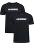 Hummel Hmlelemental 2-Pack Logo Cotton Tee - black/black