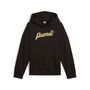 Puma Ess+ Script Metallic Hoodie Fl G - puma black-gold foil