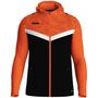 Jako Kapuzenjacke Iconic - schwarz/neonorange