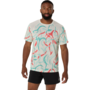 Asics Road All Over Print Ss Top - birch