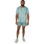 Asics Road All Over Print Ss Top - light celadon/celadon