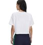 Under Armour Ua W Varsity Mix Hw Ss Crop - white