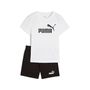 Puma ESS No.1 Logo Tee and Shorts Set PS - weiss