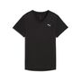Puma W TAD ESSENTIAL VNECK Tee - schwarz