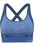 Hummel Hmlmt Shine Seamless Sports Bra - blue indigo melange