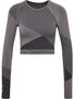 Hummel Hmlunity Seamless Crop T-Shirt L/S - blackened pearl