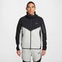 Nike M Nk Tch Flc Fz Wr Hoodie - black/dk grey heather/black