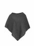 Maul Sissi Ii - Flanell Poncho - dark grey