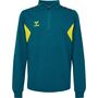 Hummel hmlAUTHENTIC Half Zip Sweat Kids - Blue Coral/sulphur Spring