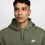 Nike M Nk Club Bb Po Hoodie - medium olive/medium olive/white