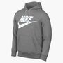 Nike M Nk Club Bb Po Gfx Hoodie - dk grey heather/lt smoke grey/white