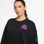 Nike Ent W Nsw Phnx Flc Os Crew - black/black/vivid purple